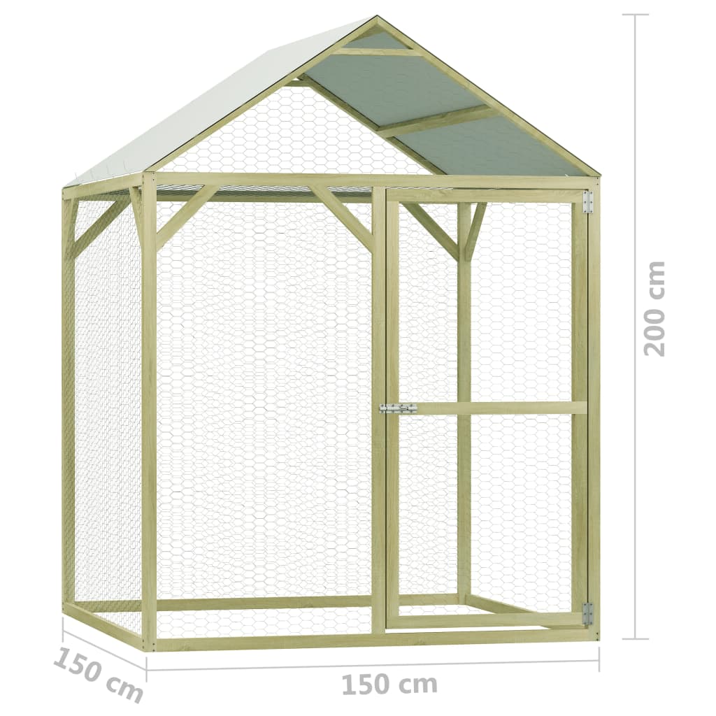 Kokošnjak 1,5x1,5x2 m impregnirana borovina