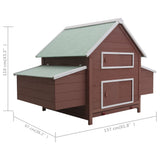 Kokošnjak rjav 157x97x110 cm iz lesa