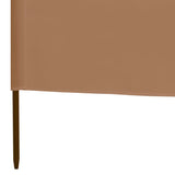 3-panelni vetrobran tkanina 400x160 cm taupe