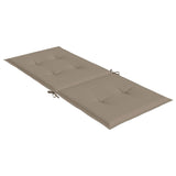 Blazine za vrtne stole 2 kosa taupe 120x50x3 cm blago