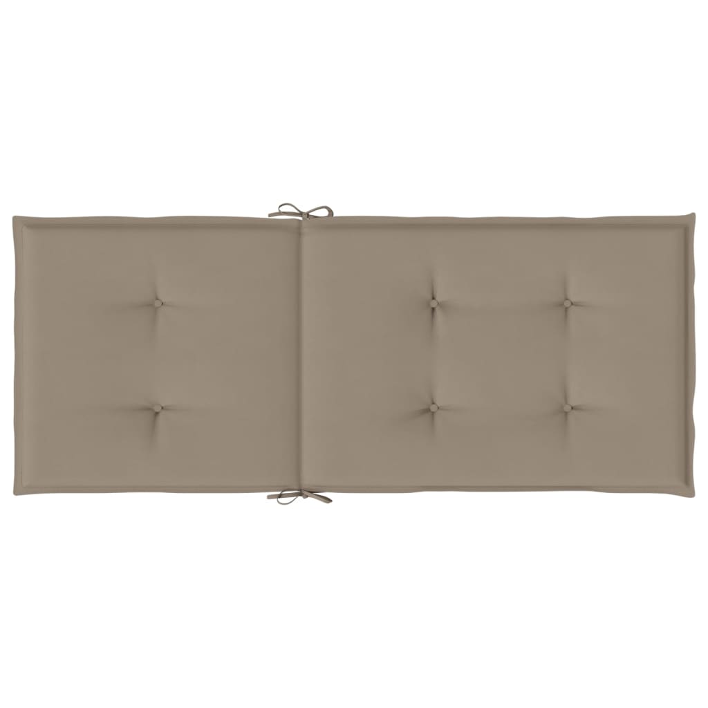 Blazine za vrtne stole 2 kosa taupe 120x50x3 cm blago