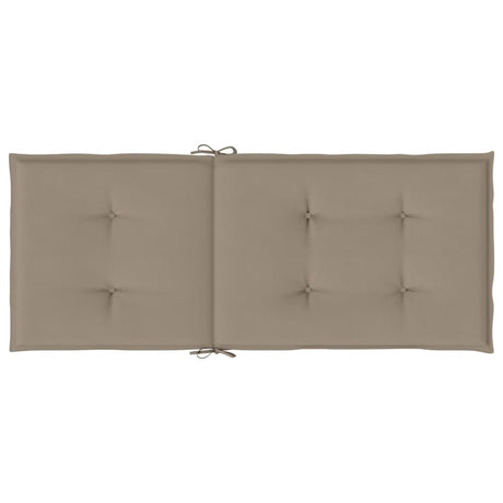 Blazine za vrtne stole 4 kosi taupe 120x50x3 cm blago