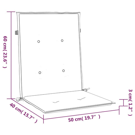 Blazine za vrtne stole 4 kosi krem 100x50x3 cm oxford tkanina