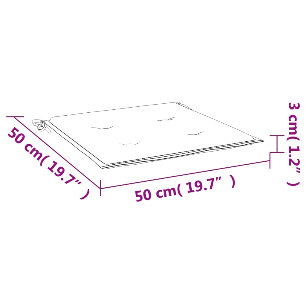 Blazine za vrtne stole 2 kosa zelene 50x50x3 cm oxford tkanina