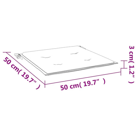 Blazine za vrtne stole 2 kosa zelene 50x50x3 cm oxford tkanina