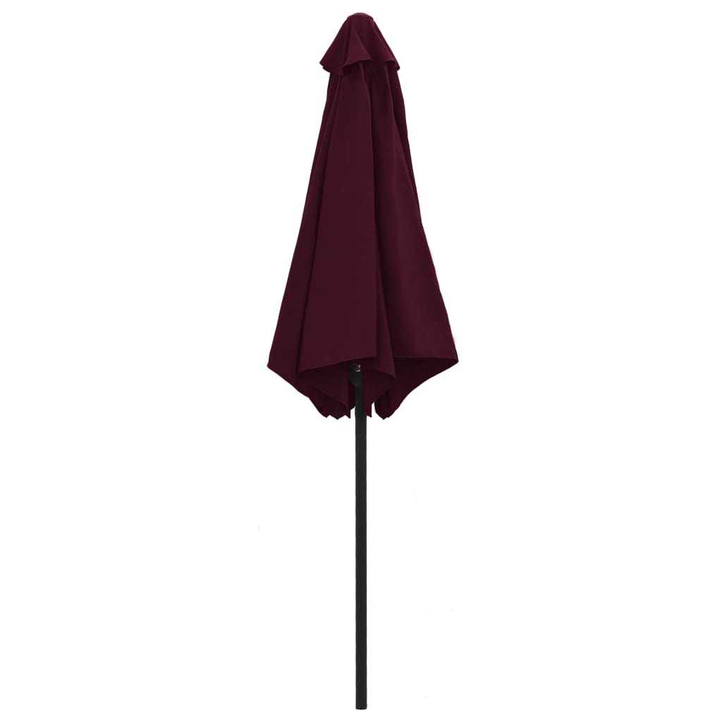 Zunanji senčnik z aluminijastim drogom 270x246 cm bordo rdeč