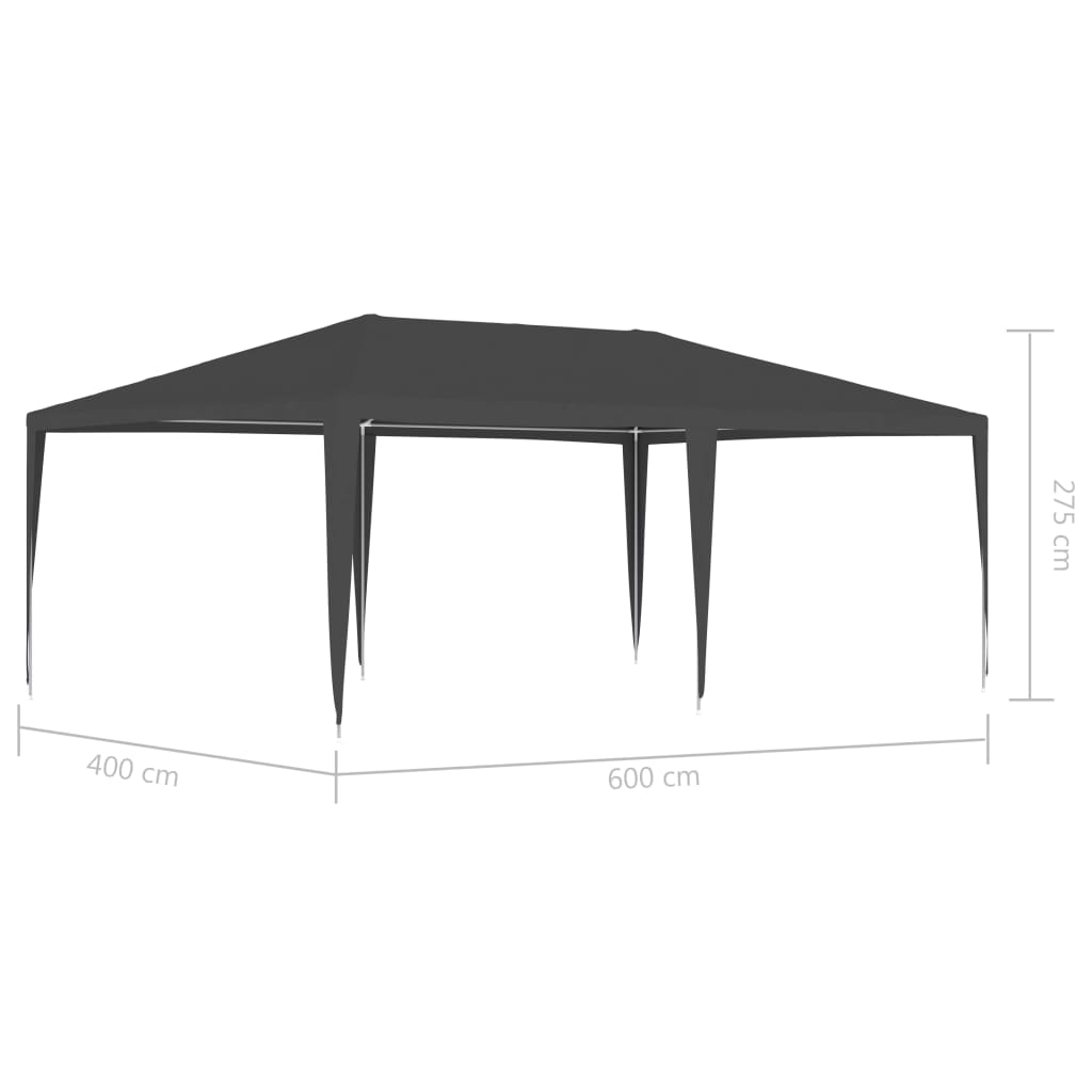 Profesionalen vrtni šotor 4x6 m antraciten 90 g/m²