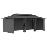 Paviljon z zavesami 600x298x270 cm antraciten