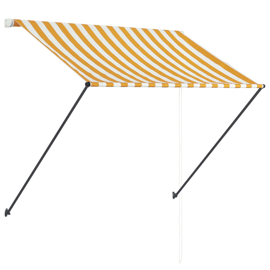 Zložljiva tenda z LED lučmi 150x150 cm rumena in bela