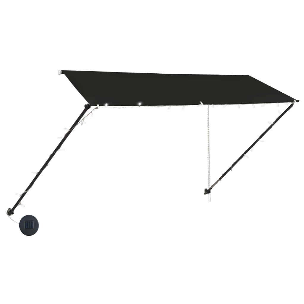 Zložljiva tenda z LED lučmi 300x150 cm antracitna