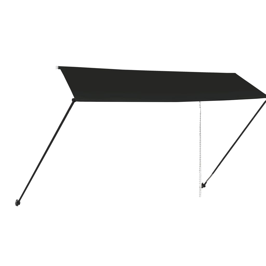 Zložljiva tenda z LED lučmi 350x150 cm antracitna