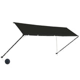 Zložljiva tenda z LED lučmi 400x150 cm antracitna