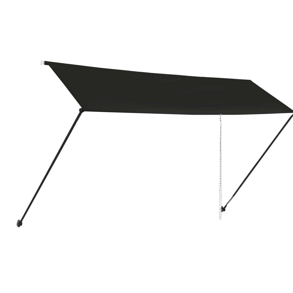 Zložljiva tenda z LED lučmi 400x150 cm antracitna