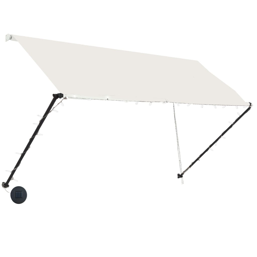 Zložljiva tenda z LED lučmi 250x150 cm krem