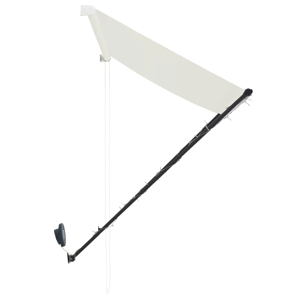 Zložljiva tenda z LED lučmi 250x150 cm krem