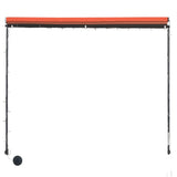 Zložljiva tenda z LED lučmi 250x150 cm oranžna in rjava