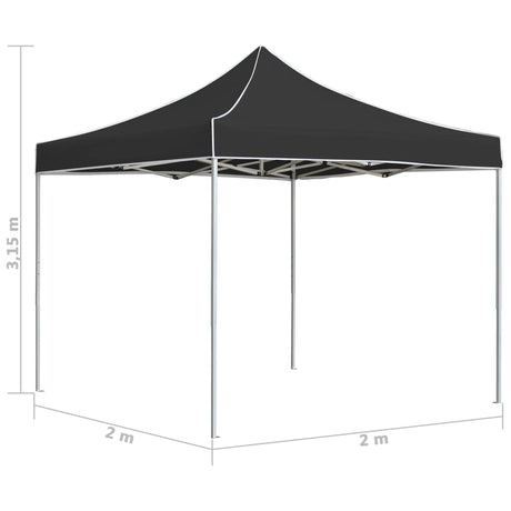 Profesionalen zložljiv vrtni šotor aluminij 2x2 m antraciten