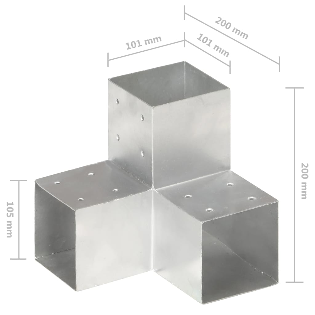 Spojnik za steber Y oblike pocinkana kovina 101x101 mm