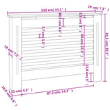 Pokrov za radiator antraciten 112x19x81,5 cm mediapan