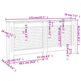 Pokrov za radiator antraciten 172x19x81,5 cm mediapan