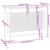 Pokrov za radiator antraciten 112x19x81,5 cm mediapan