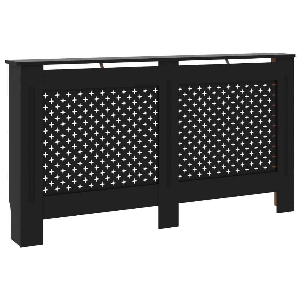 Pokrov za radiator črn 152x19x81,5 cm mediapan