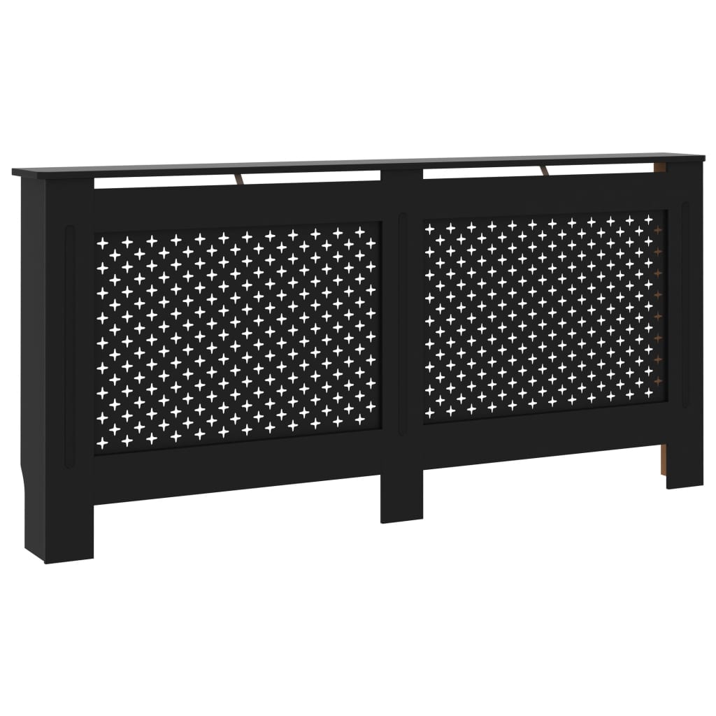 Pokrov za radiator črn 172x19x81,5 cm mediapan