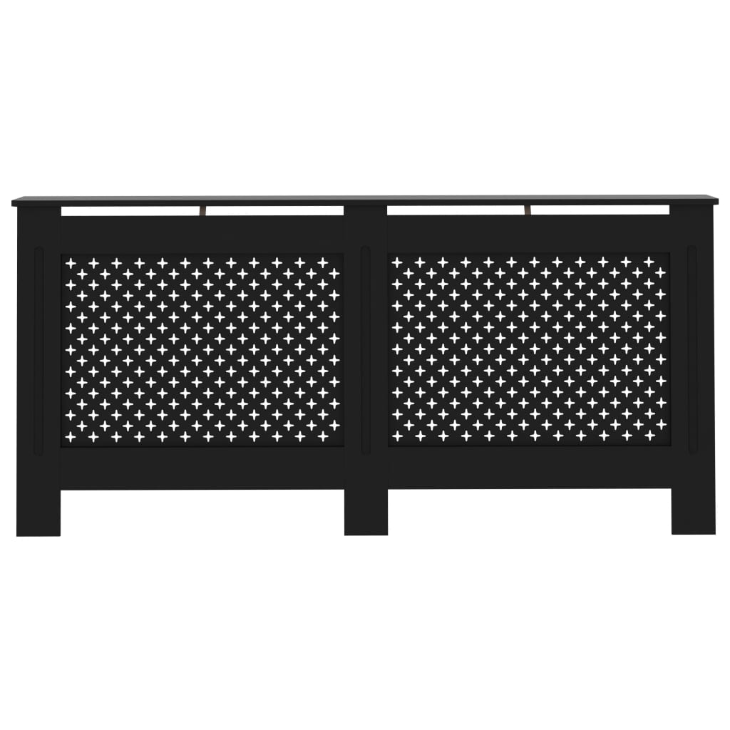 Pokrov za radiator črn 172x19x81,5 cm mediapan