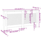 Pokrov za radiator črn 172x19x81,5 cm mediapan