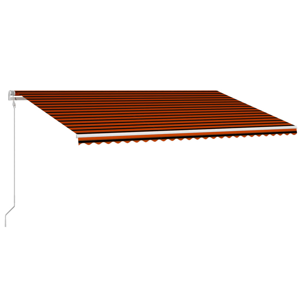 Avtomatsko zložljiva tenda 600x300 cm oranžna in rjava