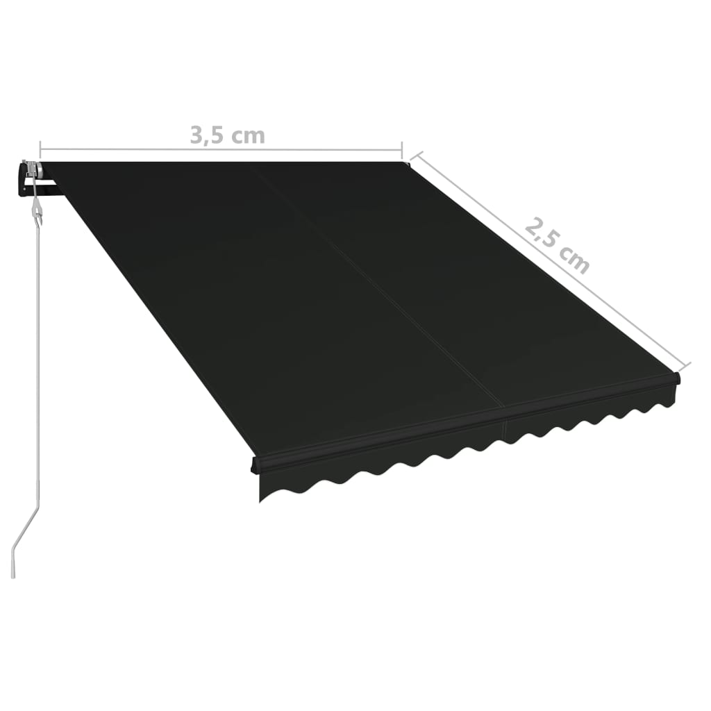 Avtomatsko zložljiva tenda 350x250 cm antracitna