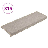 Preproge za stopnice 15 kosov 65x21x4 cm taupe