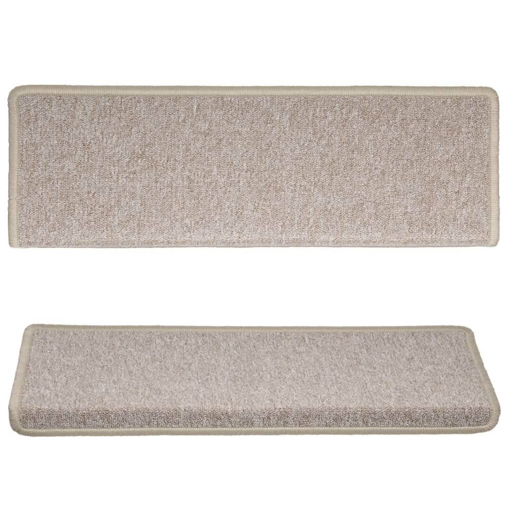 Preproge za stopnice 15 kosov 65x21x4 cm taupe