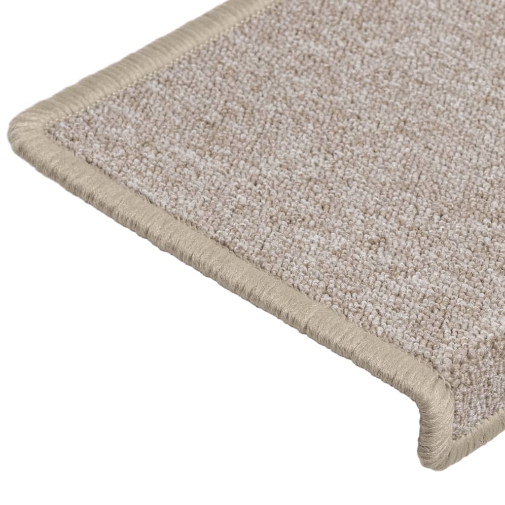 Preproge za stopnice 15 kosov 65x21x4 cm taupe