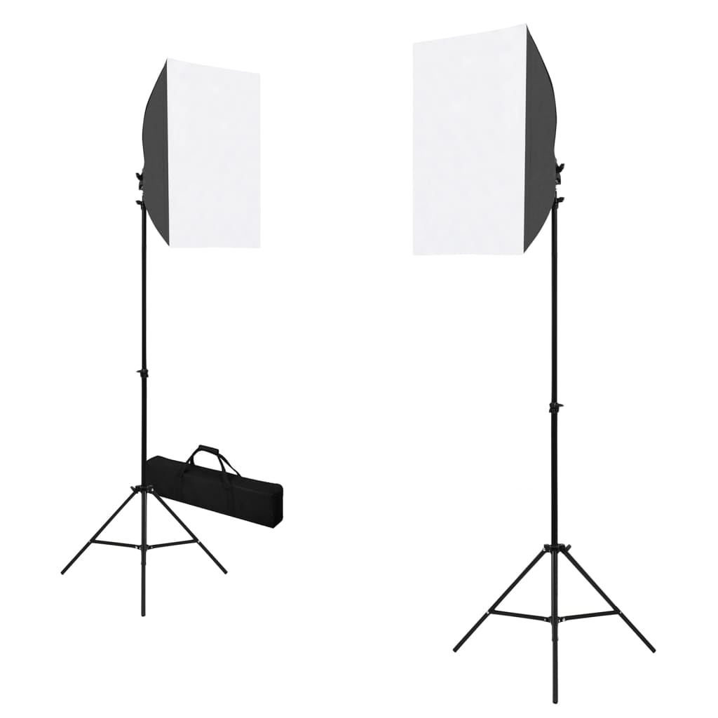 Komplet za foto studio s softbox lučmi in ozadnji