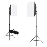 Komplet za foto studio s softbox lučmi in ozadnji