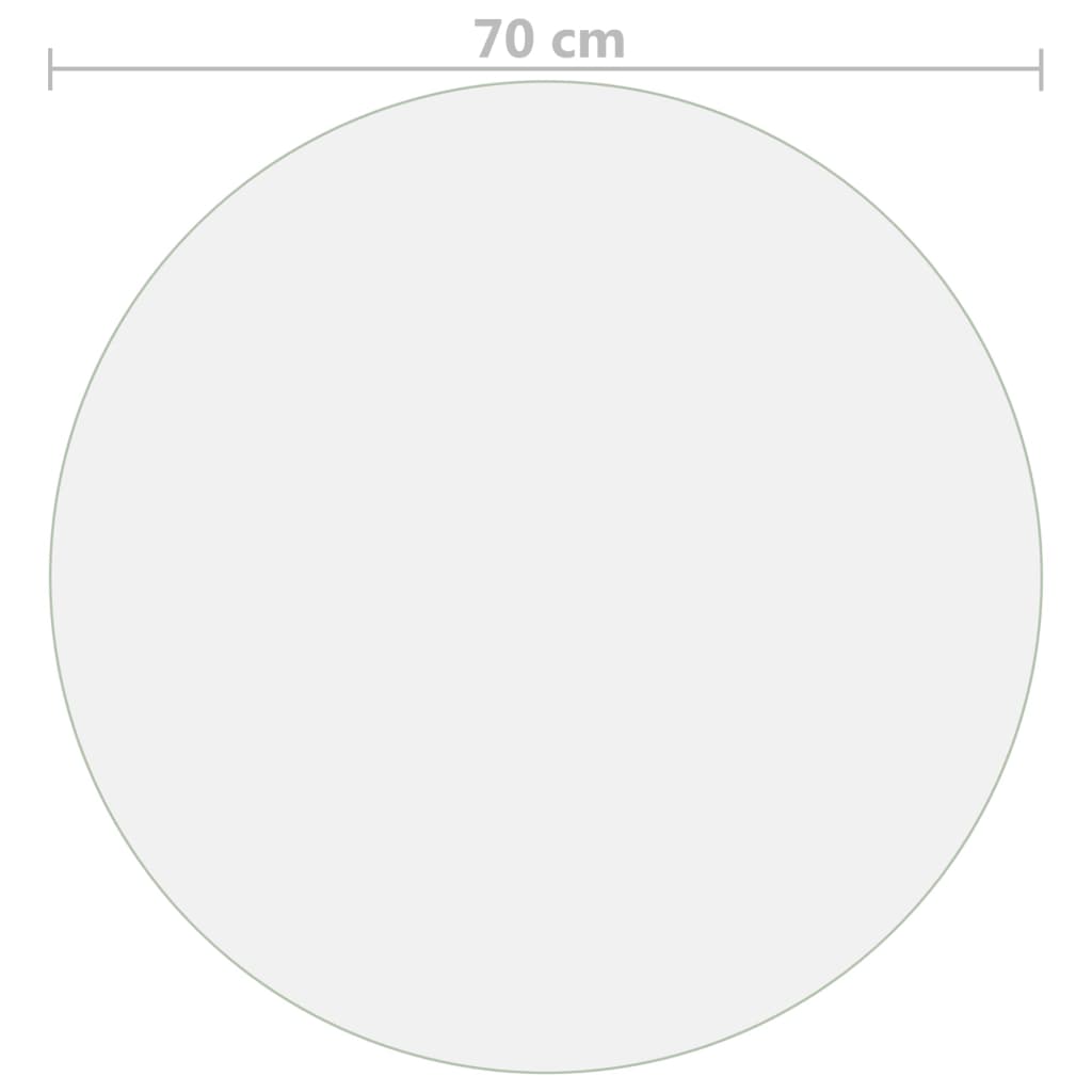 Zaščita za mizo mat Ø 70 cm 2 mm PVC