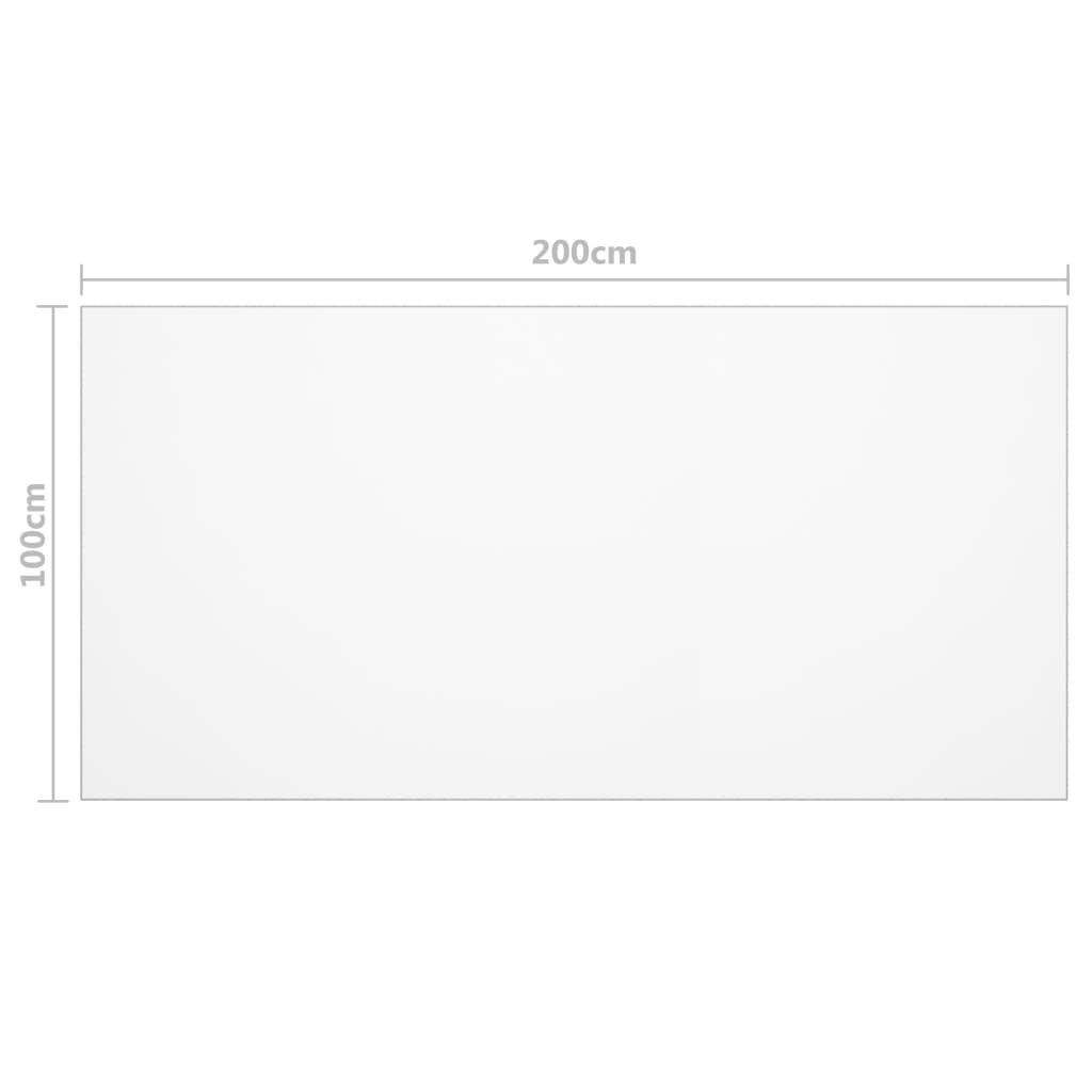 Zaščita za mizo mat 200x100 cm 2 mm PVC