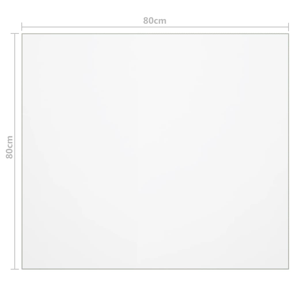 Zaščita za mizo mat 80x80 cm 2 mm PVC