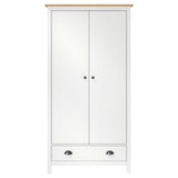 Garderobna omara z 2 vrati Hill bela 89x50x170 cm borovina