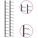 Stensko stojalo za vino za 24 steklenic črno železo