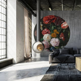 WallArt Okrogla tapeta Golden Age Flowers 190 cm