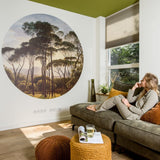 WallArt Okrogla tapeta Umbrella Pines in Italy 190 cm