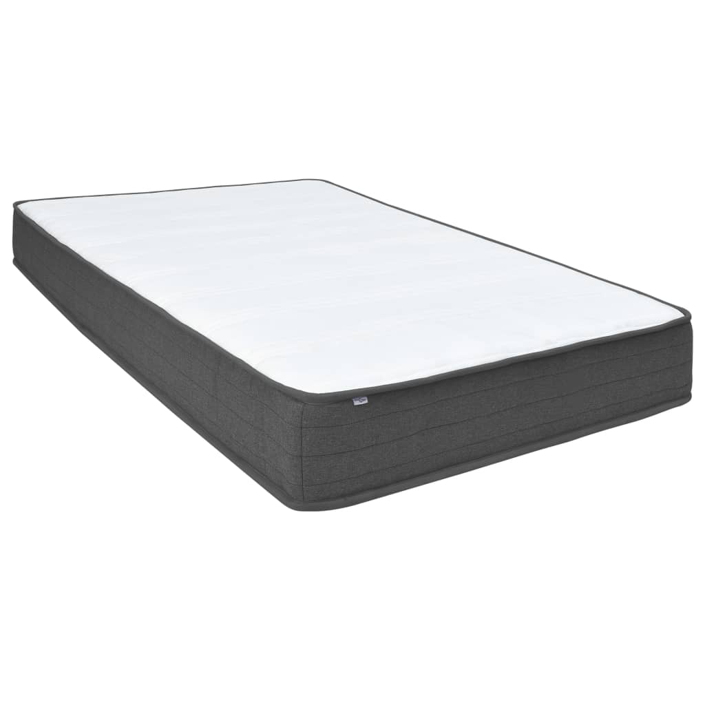 Boxspring postelja temno sivo blago 160x200 cm