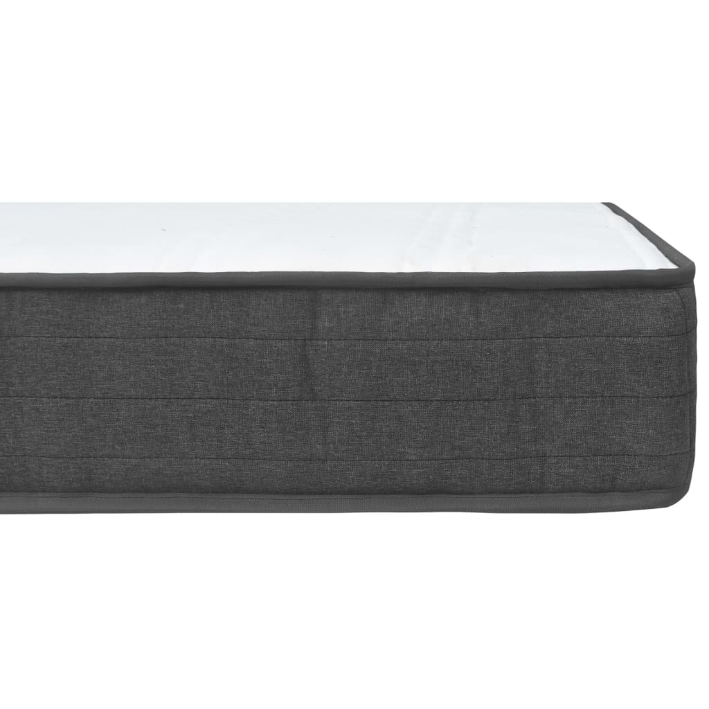 Boxspring postelja temno sivo blago 160x200 cm