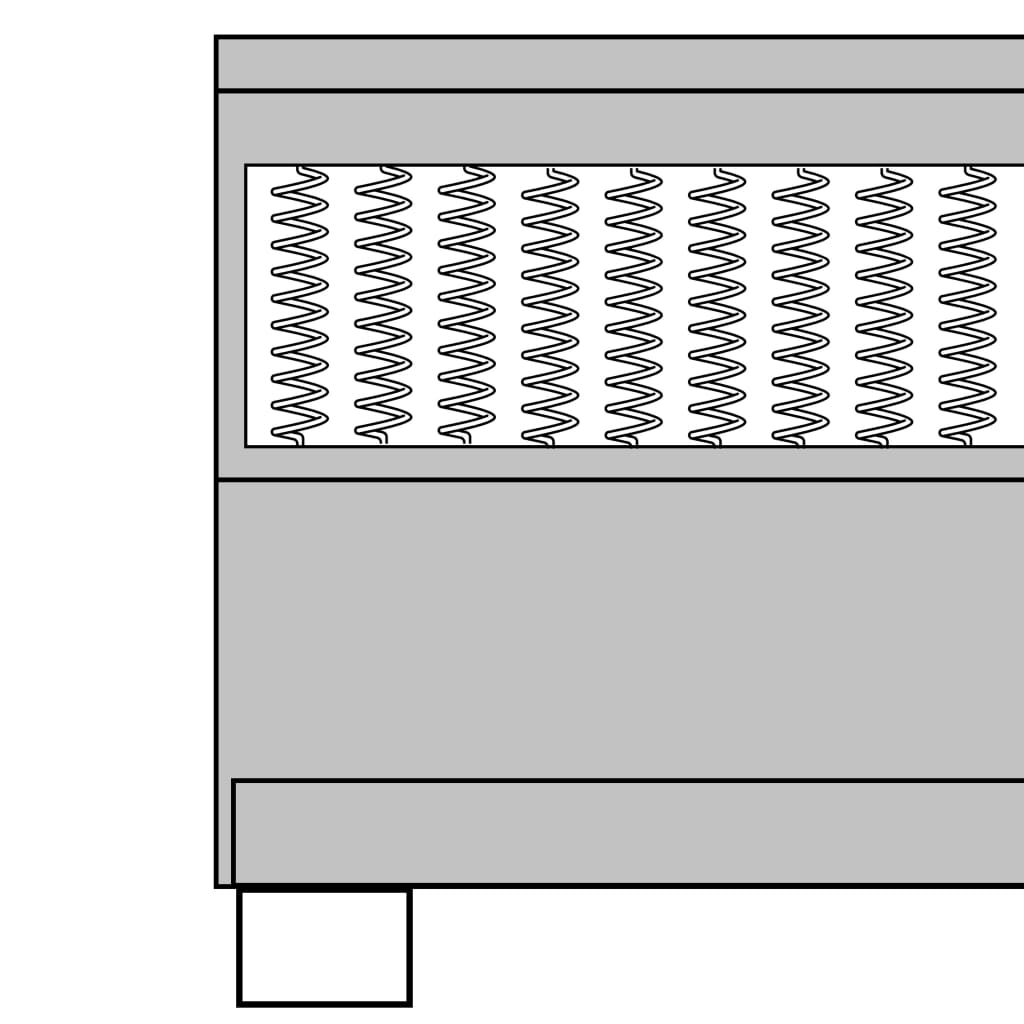 Boxspring postelja temno sivo blago 160x200 cm