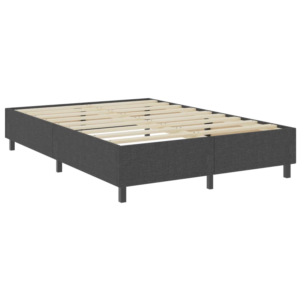 Boxspring postelja temno sivo blago 160x200 cm