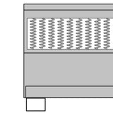 Boxspring postelja temno sivo blago 160x200 cm