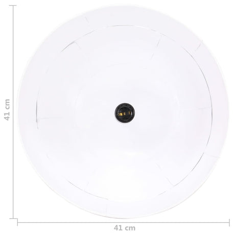 Industrijska starinska viseča svetilka 25 W bela 41 cm E27