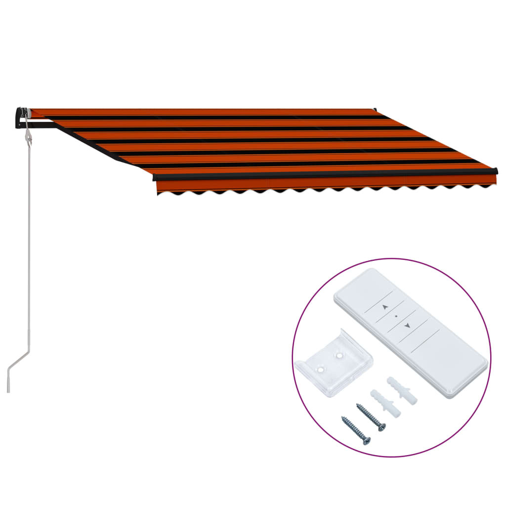 Avtomatsko zložljiva tenda 400x300 cm oranžna in rjava